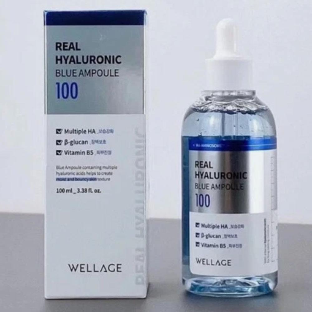 Luxury Skincare Products - Wellage Real Hyaluronic Blue Ampoule 100