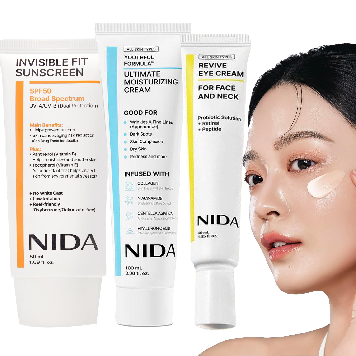 NIDA Moisturizing Cream+Sunscr - Luxury Skincare Products 리뷰 및 가격